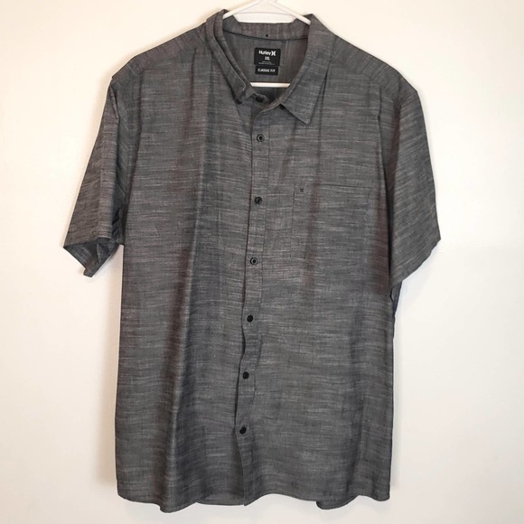 Hurley Other - Hurley Men's Gray Shortsleeve Button-down Shirt size XXL